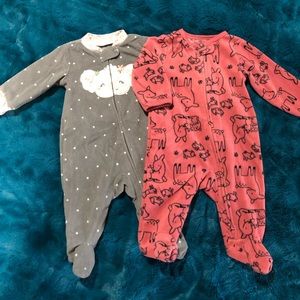 Carters 3 month fleece sleepers